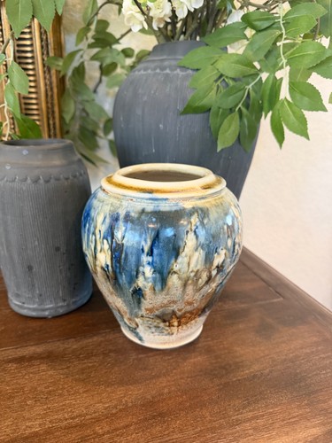 Art deco artist signed blue - art,